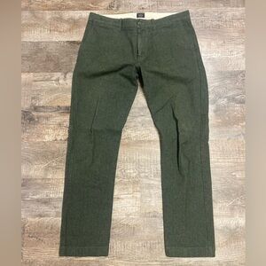 Olive Green J Crew Brushed Twill Pants 484 Slim 34x32